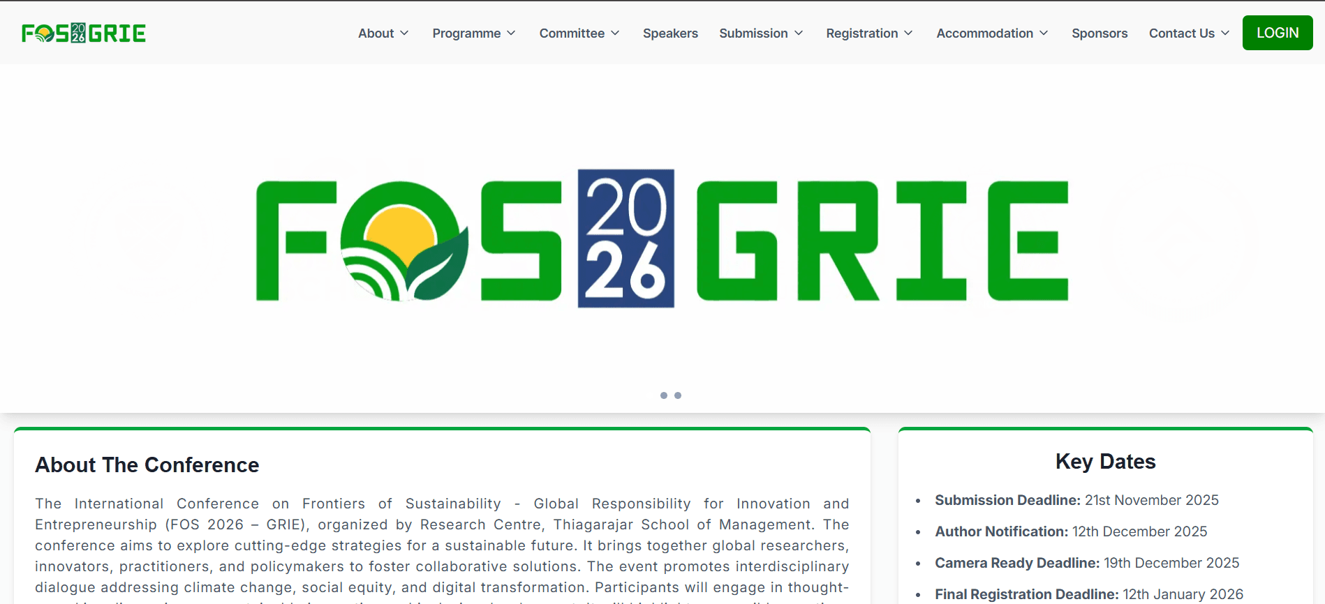 College Event Page - Project Screenshot